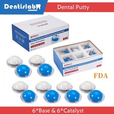 12PCS 25g Dental Putty Fast Set PVS VPS Impression Silicon Material Mint Base