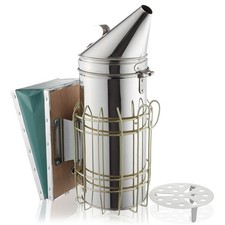 12-1/2" Stainless Steel Bee Hive Smoker with Heat Shield Beekeeping Equipment