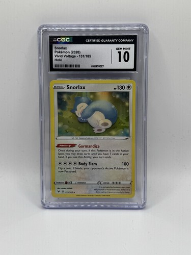 Snorlax graded CGC 10 for sale on eBay