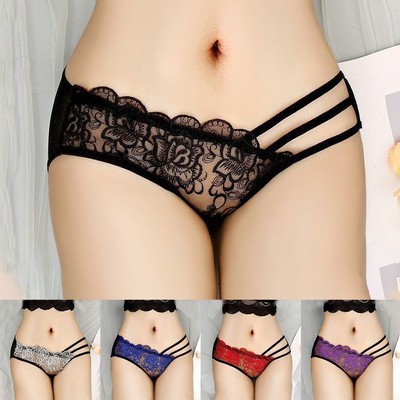 Tangas Damen Netz Spitze See Though String Tangas Transparent Unterwäsche Damen
