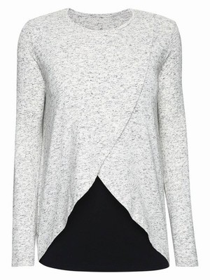 Bellybutton Maternity Damen Langarm Stillshirt Weiß