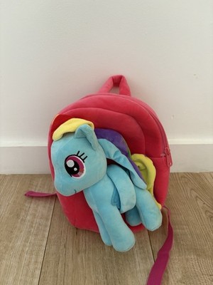 My Little Pony Rainbow Dash Plüsch Rucksack Kinder Soft Pink Tasche MLP Cartoon