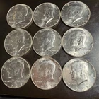 1967 Kennedy Half Dollar Uncirculated. 9 Coins As Pictured
