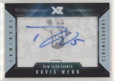 2017 Panini XR Luminous Endorsements 44/99 Davis Webb #LE-DWB Auto 0f8