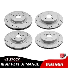 Front Rear Drilled Slotted Disc Rotors for Subaru Outback Legacy 2020 - 2023