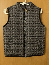 Timberland Toddler Boys Gray Black Full Zip Quilted Puffer Vest Size 24 Months