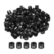 100 x Clothes Hanger Marker Colored Hanger Sizer Number 46 Black