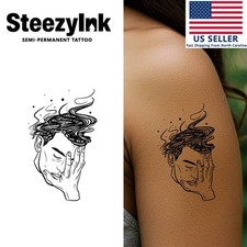 SteezyInk temporary tattoo Mind Drift last upto 2 weeks 3 x 3 inch