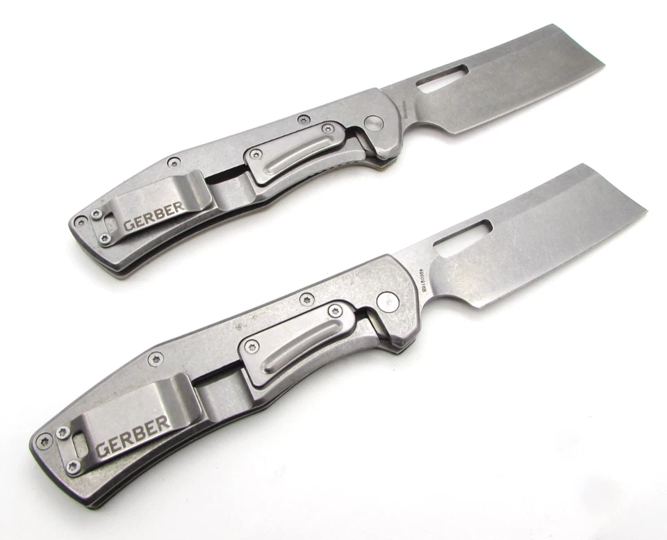 2 складных ножа Gerber Flatiron пара желтовато-коричневые и серые (гладкие) 3,6 дюйма очень хорошее состояние - Изображение 4 из 4