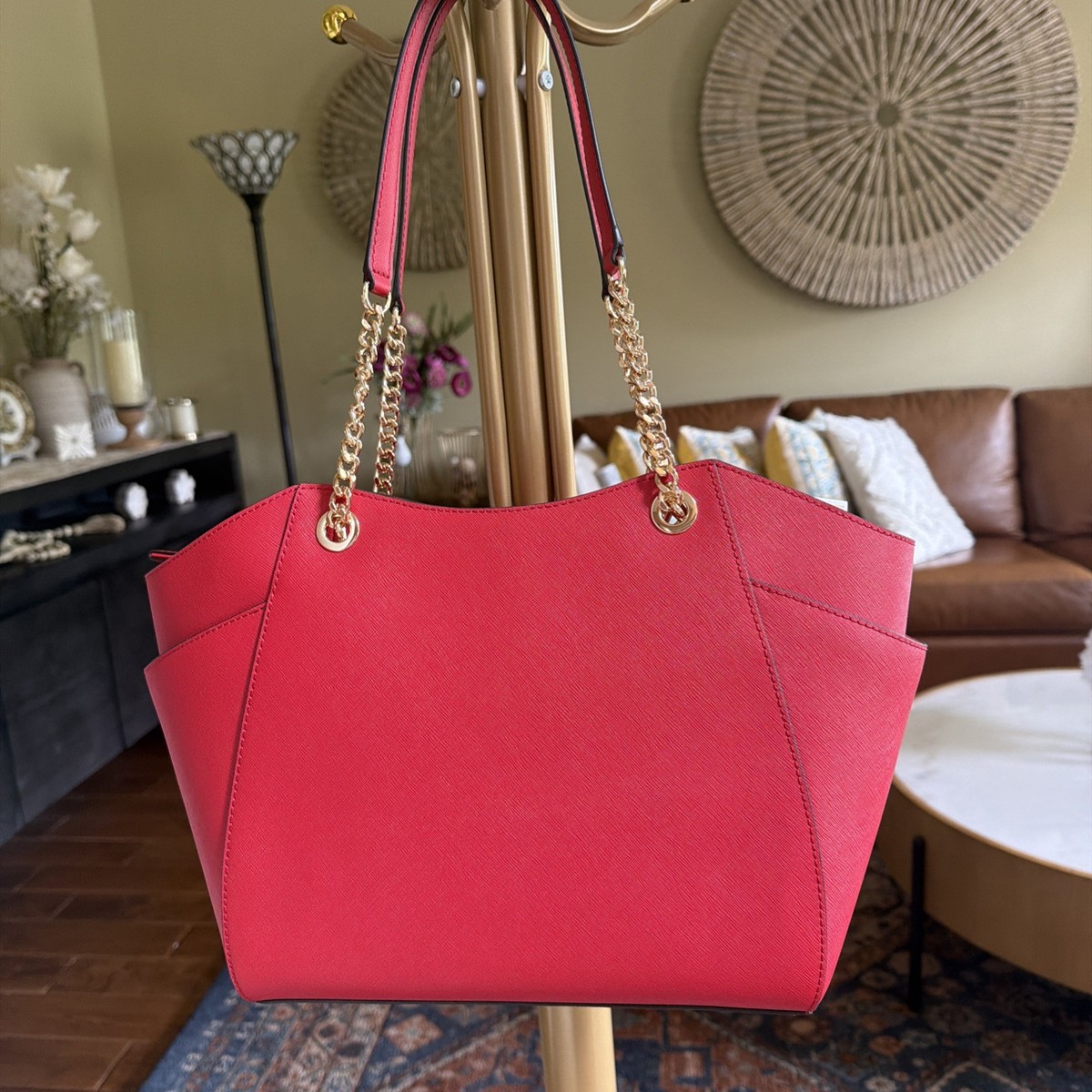 Michael Kors Jet Set Large Saffiano Leather Shoulder Bag