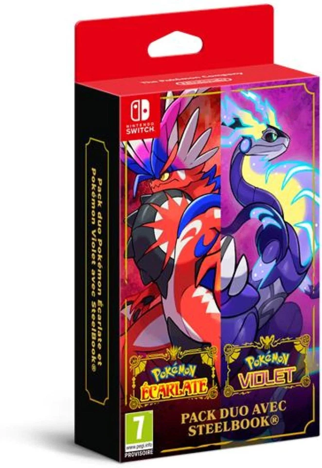 POKEMON PACK DUO ECARLATE / VIOLET STEELBOOK SWITCH FR