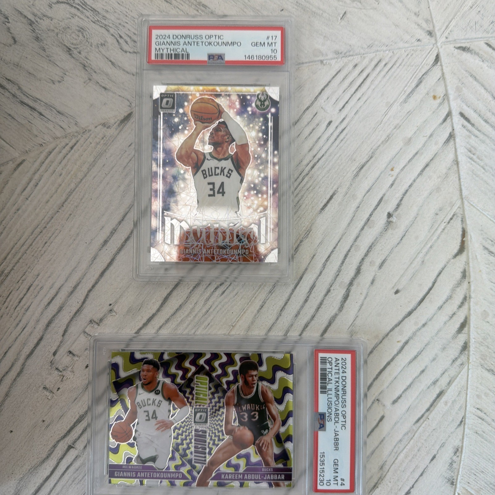 2024 Giannis Antetokounmpo PSA 10 Lot Mythical & Optical Illusions