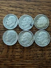 lot of 6 roosevelt dimes 1949
