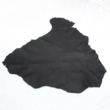 Leather Kangaroo Hide 50 dm2 - Black Premium Glove Grade Veg Tan Back Piece