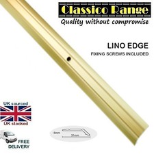 LINO EDGE RAMP EDGE - Gold 900mm / 3 foot DOOR BAR THRESHOLD TRIM