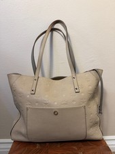 MCM Klara Tote Bag Leather Embossed Tan Beige