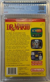 Dr. Mario CGC 8.5 (1990) Nintendo NES Complete In Box CIB L@@K!