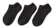 Jefferies 3 Pack Black Seamless Liner Socks Girls Size M L111418