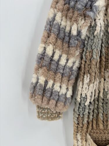 Norma Canada Vintage 70s Jacket Womens Small Multicolor Crochet Heavy Cotton - Picture 11 of 17
