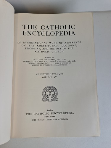 The Catholic Encyclopedia - Vol XV - TOUR-ZWIRN - Hardcover 1912 - Picture 9 of 14