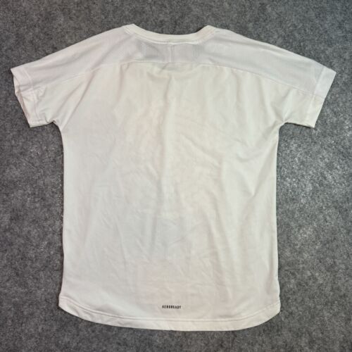 Adidas Marimekko Short Sleeve Girls Size M Graphic T Shirt White Kivet Dri-Fit - Picture 2 of 8