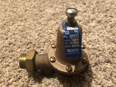 WATTS 1/2'' 25AUB STD WATER REDUCING VALVE STRAINER 25-75 Psi Brass
