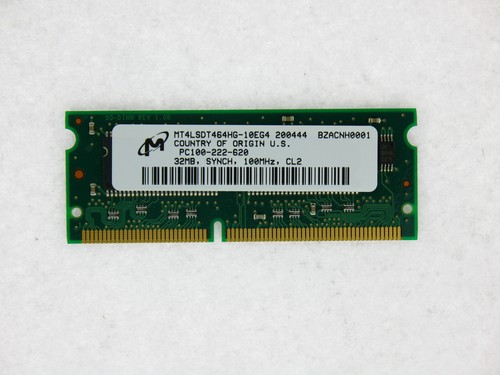 MT4LSDT464HG-10EG4 MICRON MEMORY 32MB PC100 CL2 SODIMM - 第 1/1 張圖片