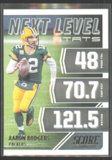 2021 Score Next Level Stats Aaron Rodgers Green Bay Packers #NL4