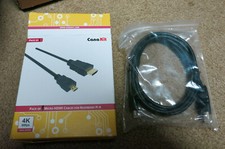 CanaKit Raspberry Pi 4 Micro HDMI Cable - 6 Feet Pack of 1 4k60p tested works