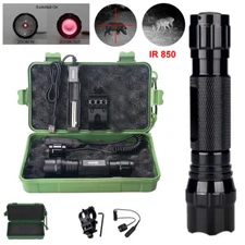 501B IR 850NM 940NM Infrared LED Night Vision Flashlight Zoom Torch Offset Mount