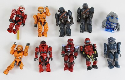 10 HALO Mega Blocks Mini  Figures Very Nice