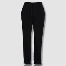  300 Vince Women's Black Pull On Cropped Waist Tie Trousers Dress Pants Size XS