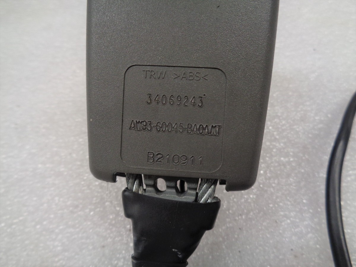 2010-2015 Jaguar XJ Rear Right Passenger Seat Belt Buckle Gray OEM