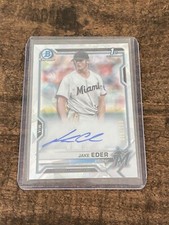 2021 Bowman Chrome Sapphire Jake Eder Refractor Auto /100 White Sox Debut