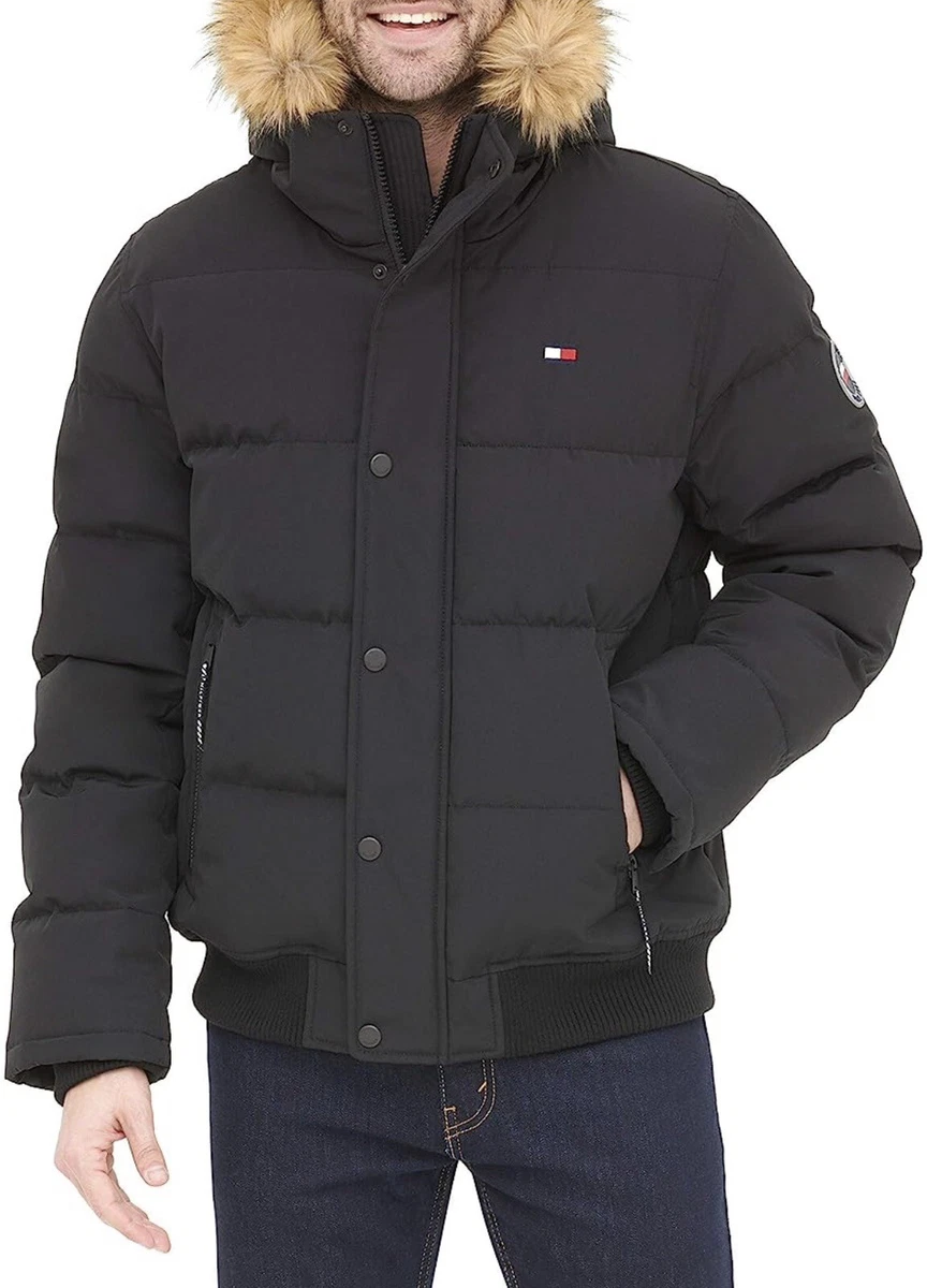 Tommy hilfiger men's arctic cloth sale full length quilted snorkel jacket