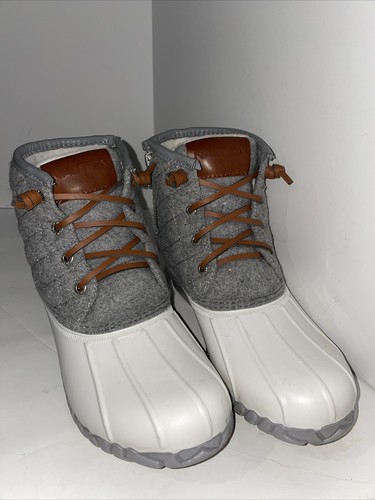 women's gray duck boots