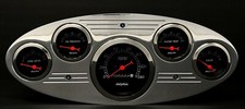 1932 1933 1934 Ford Truck 5 Gauge Dash Panel Insert Polished Mechanical Black