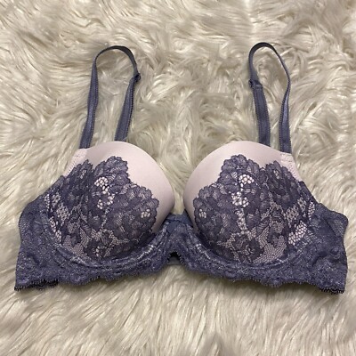 Victorias Secret 32C Bra Dream Angels Lined Demi Underwire Back