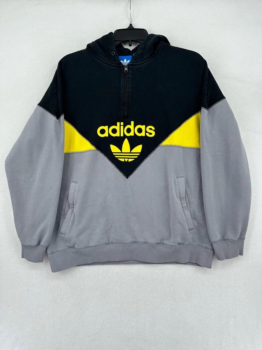 Adidas trefoil colorblock pullover hoodie sweatshirt hotsell