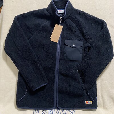 Fjallraven Vardag Pile Jacket Black Medium, New With Tag