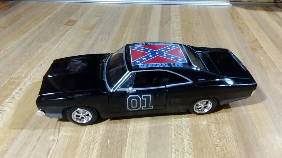 Dukes Of Hazzard Custom '69 Dodge Charger Black General Lee DiecastCar,1:24,new! - Image 3 of 4