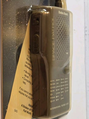 Radio Shack Space Patrol Two-way Morse Code Walkie Talkies Gray VTG NEW *RARE* - Afbeelding 6 van 9