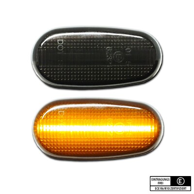 SCHWARZE LED Seitenblinker Alfa Romeo 147 GT Mito QV Fiat Bravo II 2