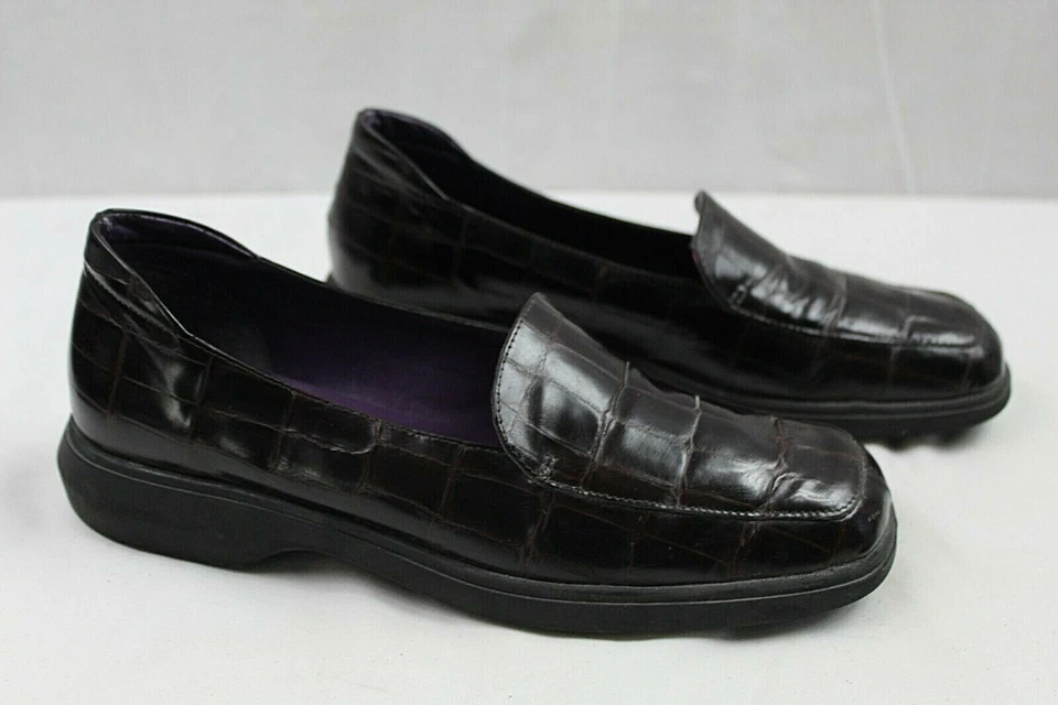 ZAPATOS SIN CORDONES INFORMALES/DE VESTIR CON AEROSOLES PARA HOMBRE TALLA 9 B PARTE SUPERIOR DE CUERO MARRÓN ROJIZO Foto 2 de 4