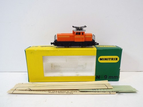 HORNBY MINITRIX 2027 OO WERKS-E-LOK 0-4-0 ORANGE AVEC PANTOGRAPHE BOITE (N61) - Photo 1/7