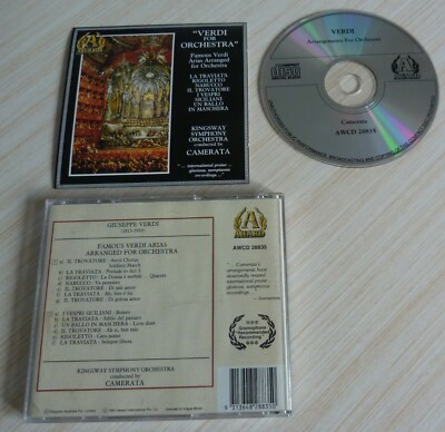 CD GIUSEPPE VERDI BERÜHMTE VERDI ARIEN ARRANGIERT FÜR ORCHESTER CAMERATA AWARD 91
