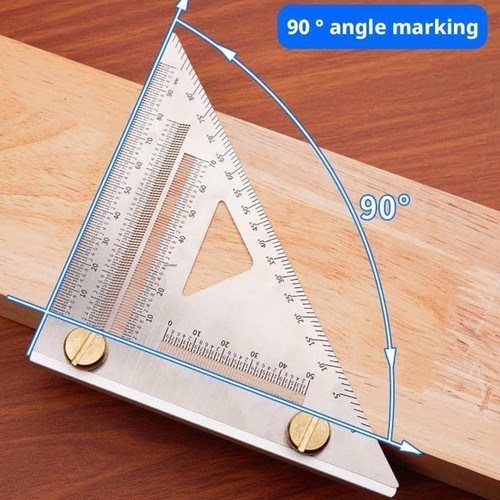 Stainless Steel Triangular Woodworking Ruler. K2L2 K1I3 N2E7 W2B8 - Picture 9 of 19