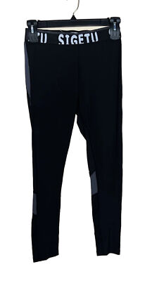 SI GE TU Womens Black Ankle Leggings Sz L NWT