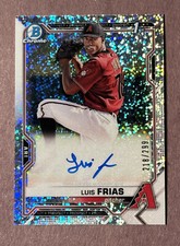Luis Frias 2021 Bowman Prospect Auto CPA-LF Speckle Refractor /299 GUARDIANS