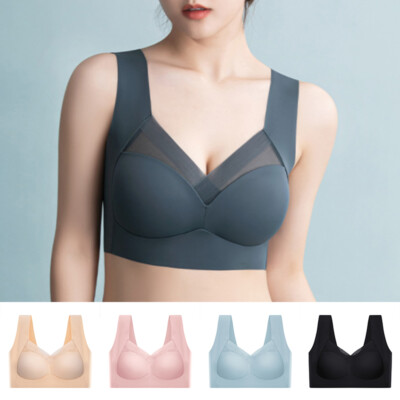  Women Nahtloser Komfort Push Up Bra Shapewear Stretch Comfy Sports Crop Top  